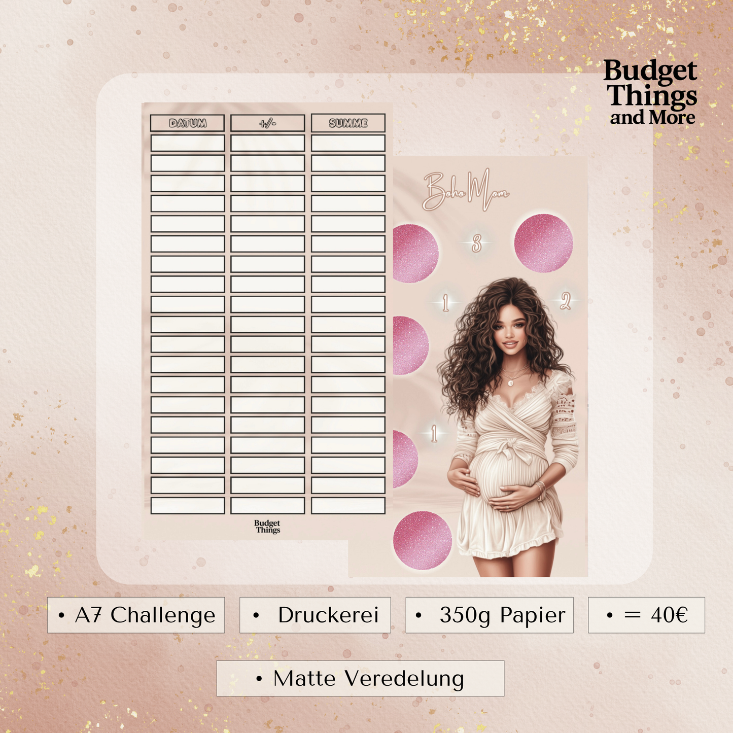 Boho Mom - Laminierte A7 Challenge