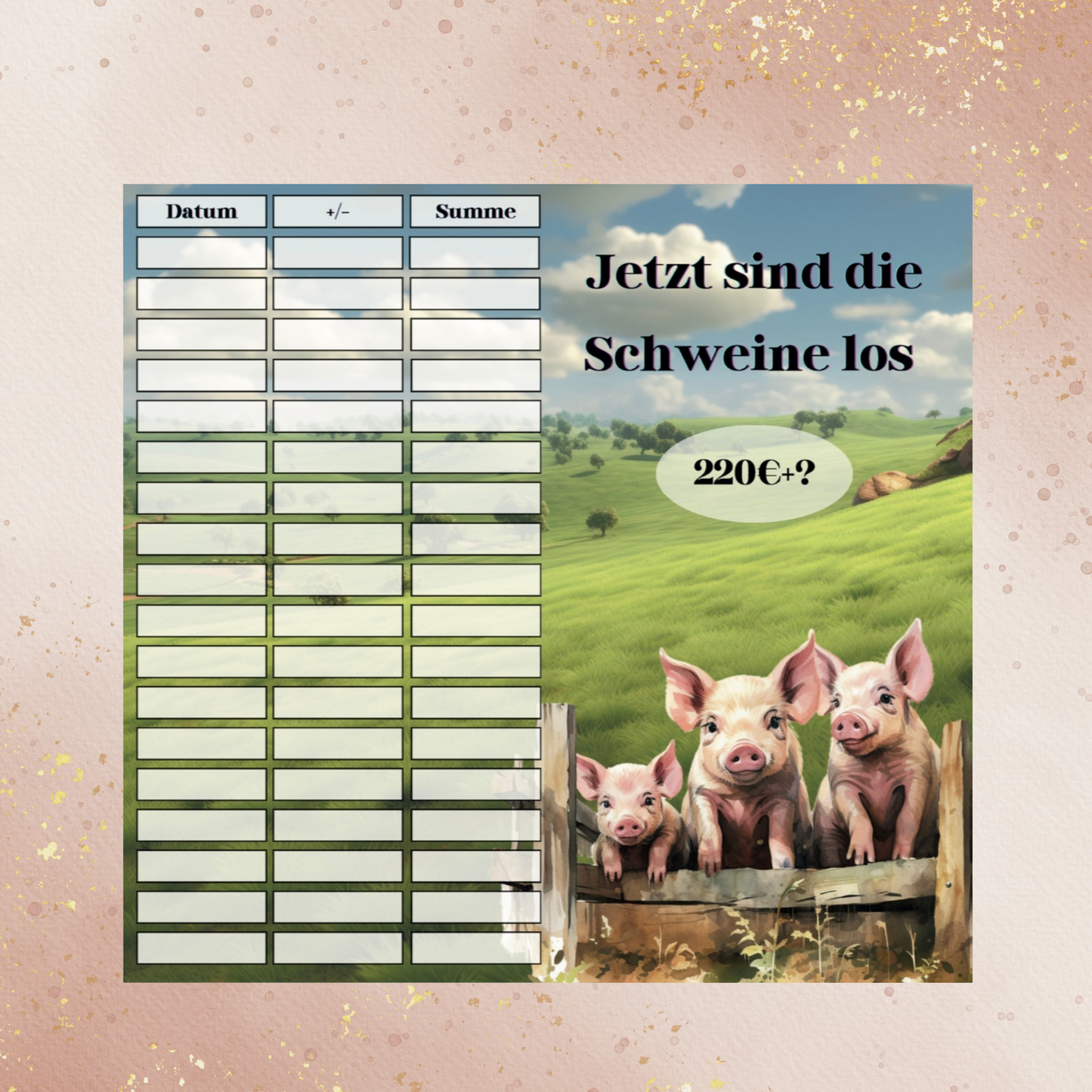 Jetzt sind die Schweine los - 2er Klappkarte