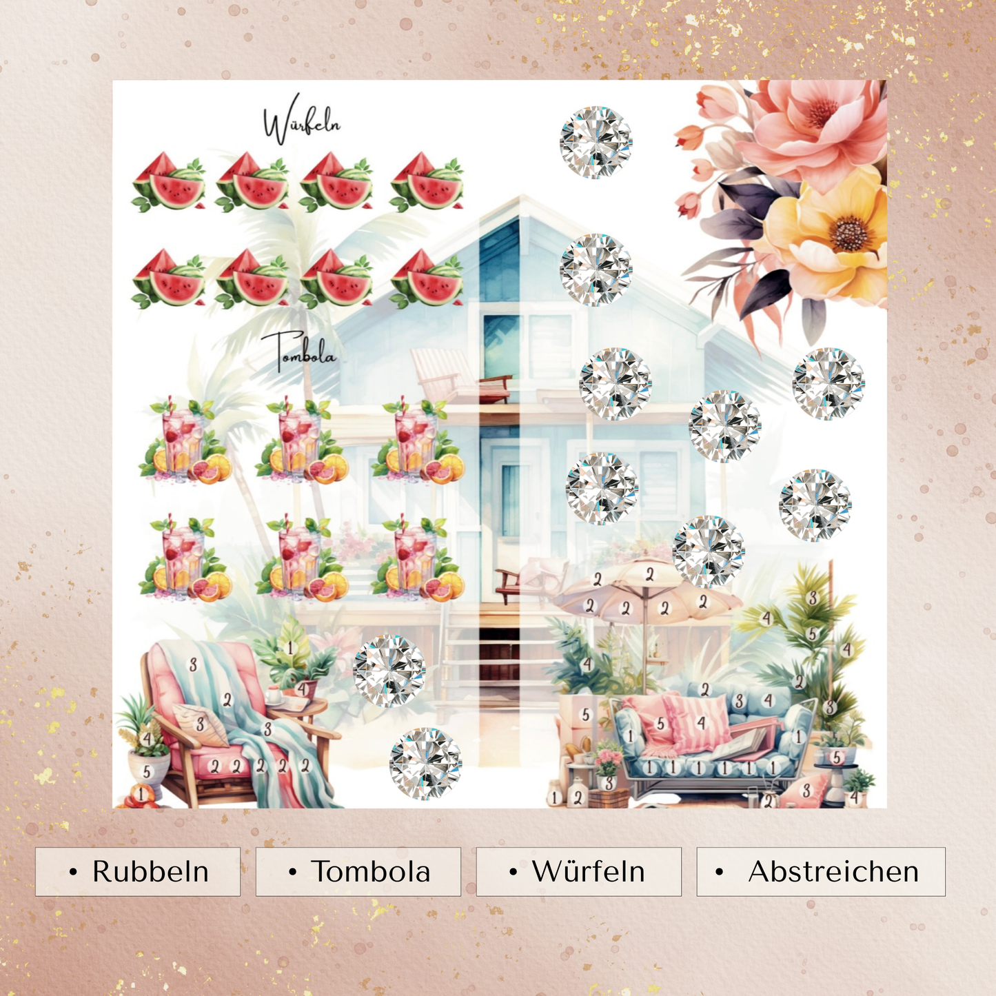 Summer in the Beach House - 2er Klappkarte