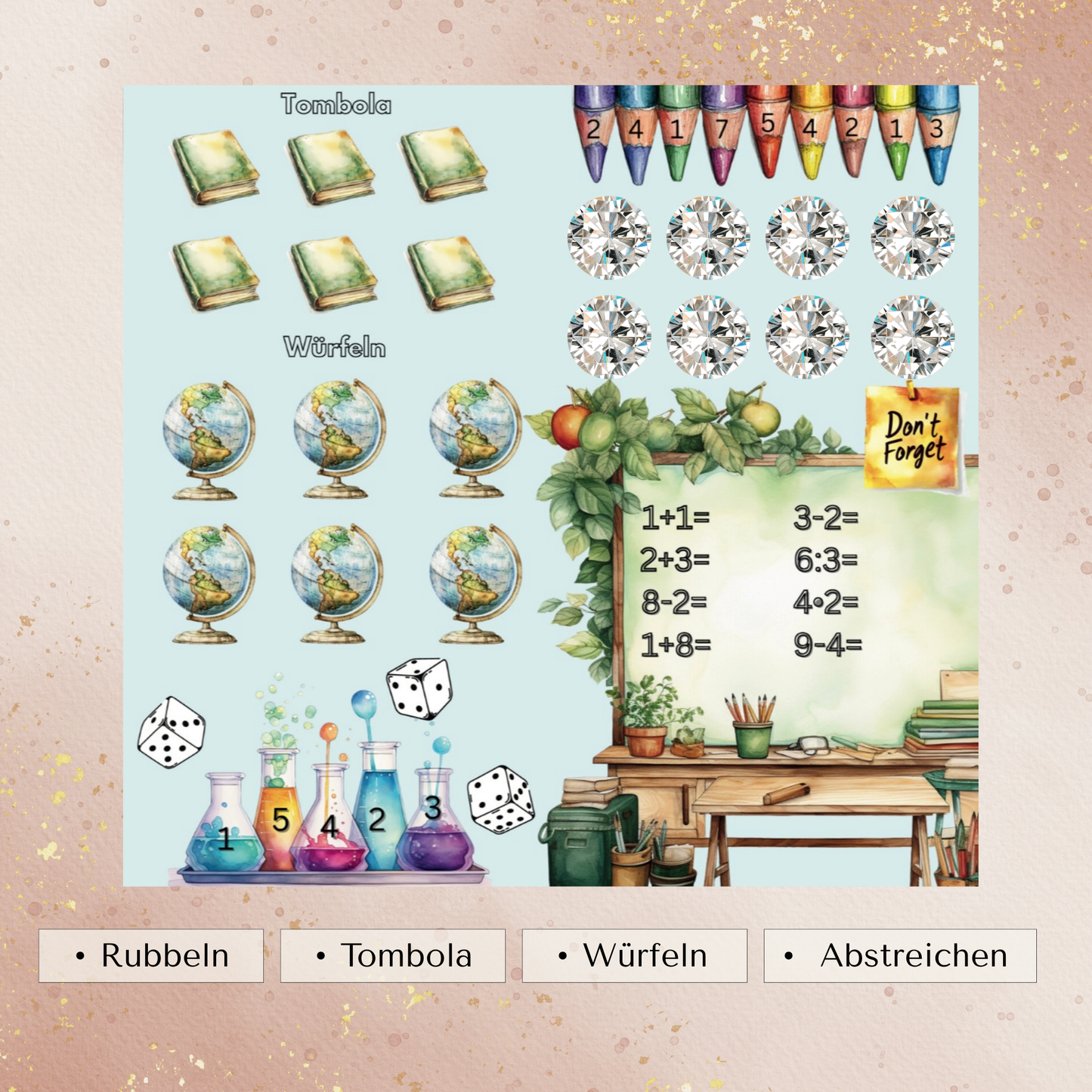 School - 2er Klappkarte