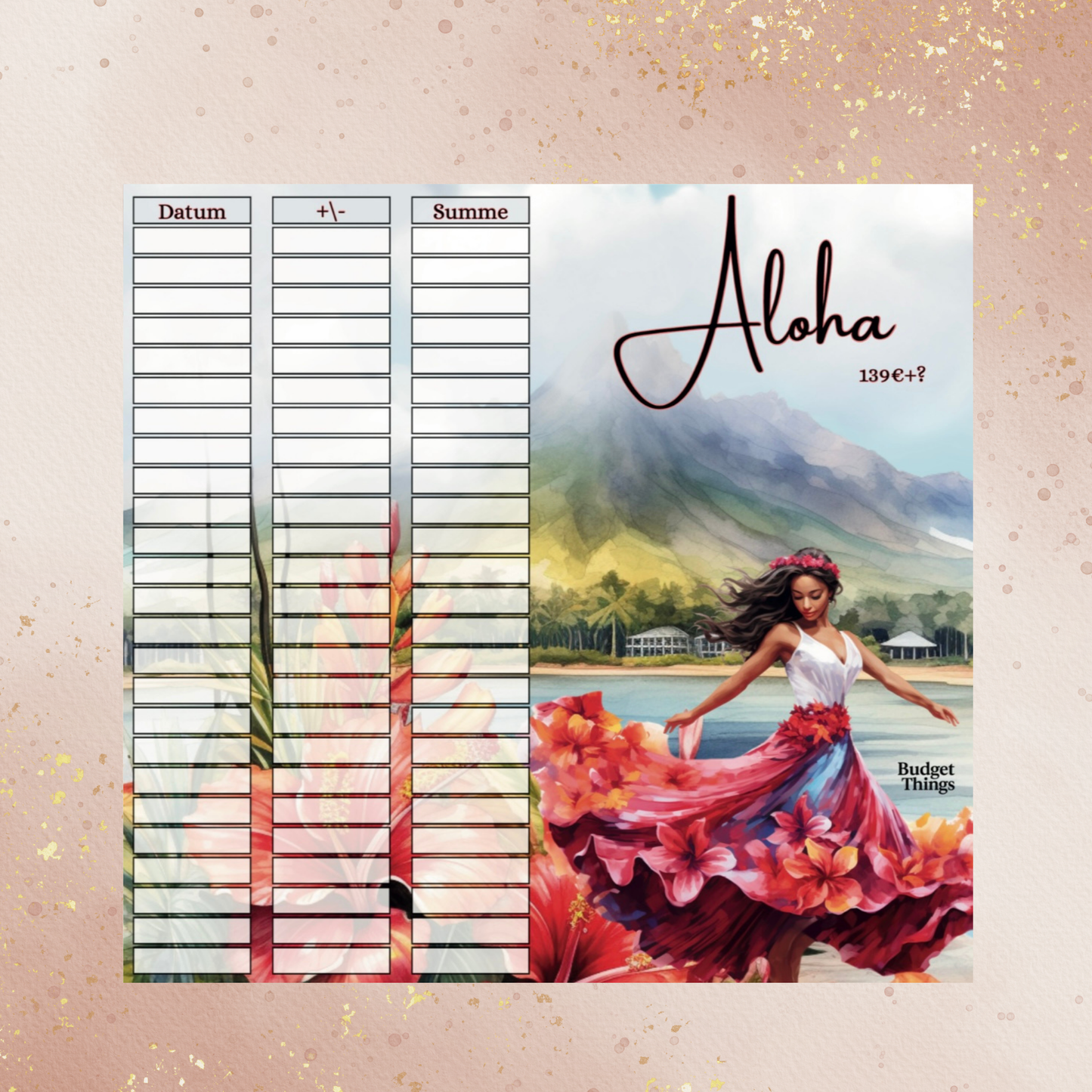 Aloha - 2er Klappkarte