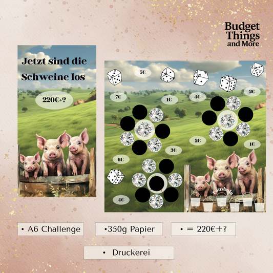Jetzt sind die Schweine los - 2er Klappkarte