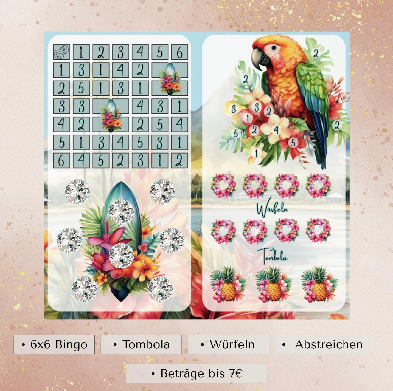 Aloha Klappkarte