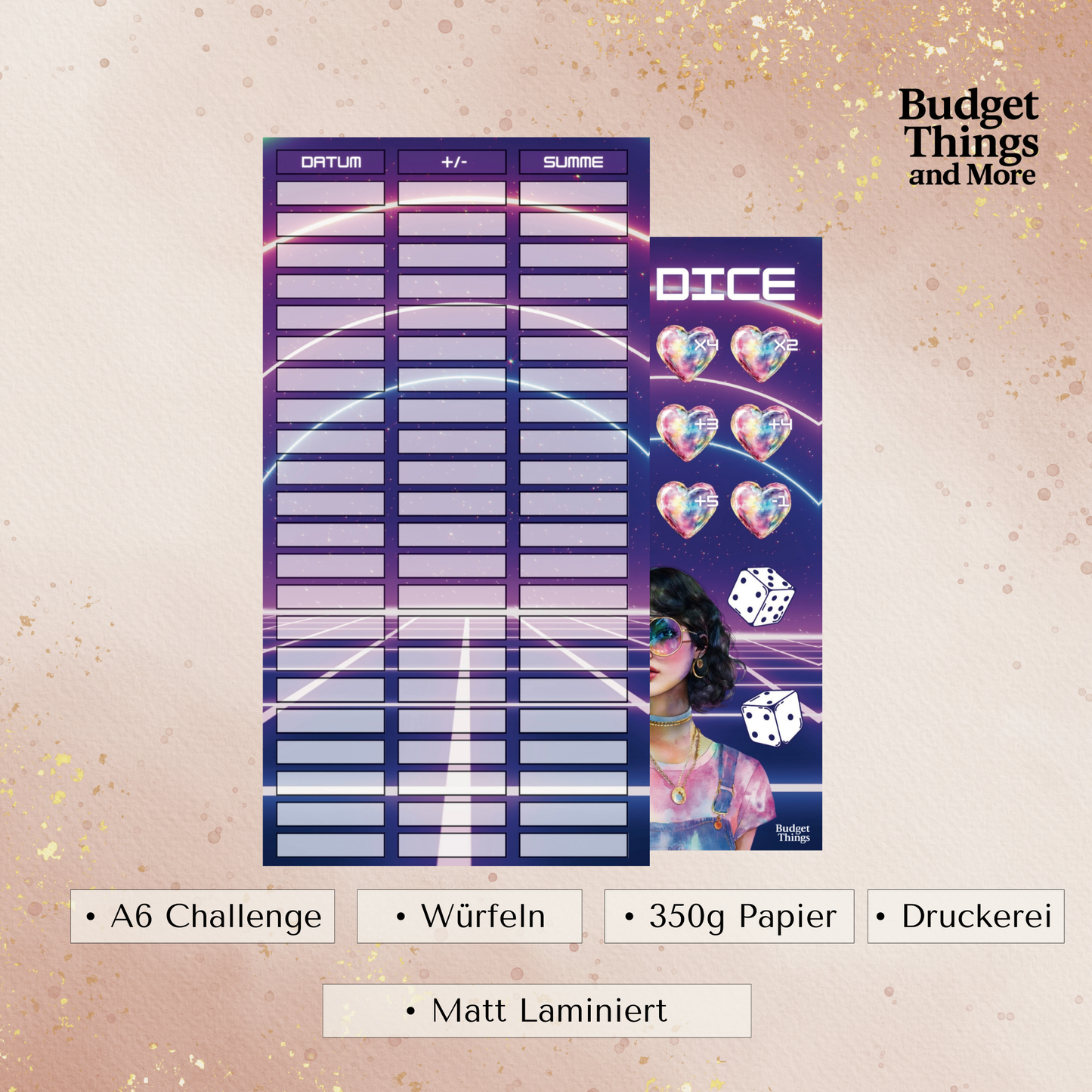 80‘S Dice Laminierte Würfelchallenge