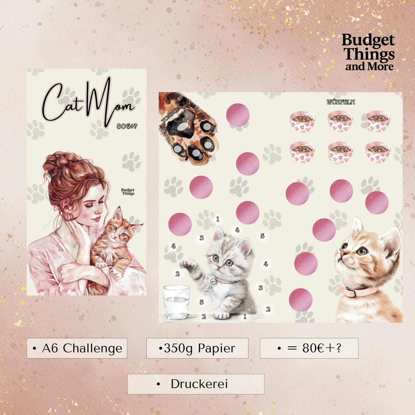 Cat Mom - 2er Klappkarte