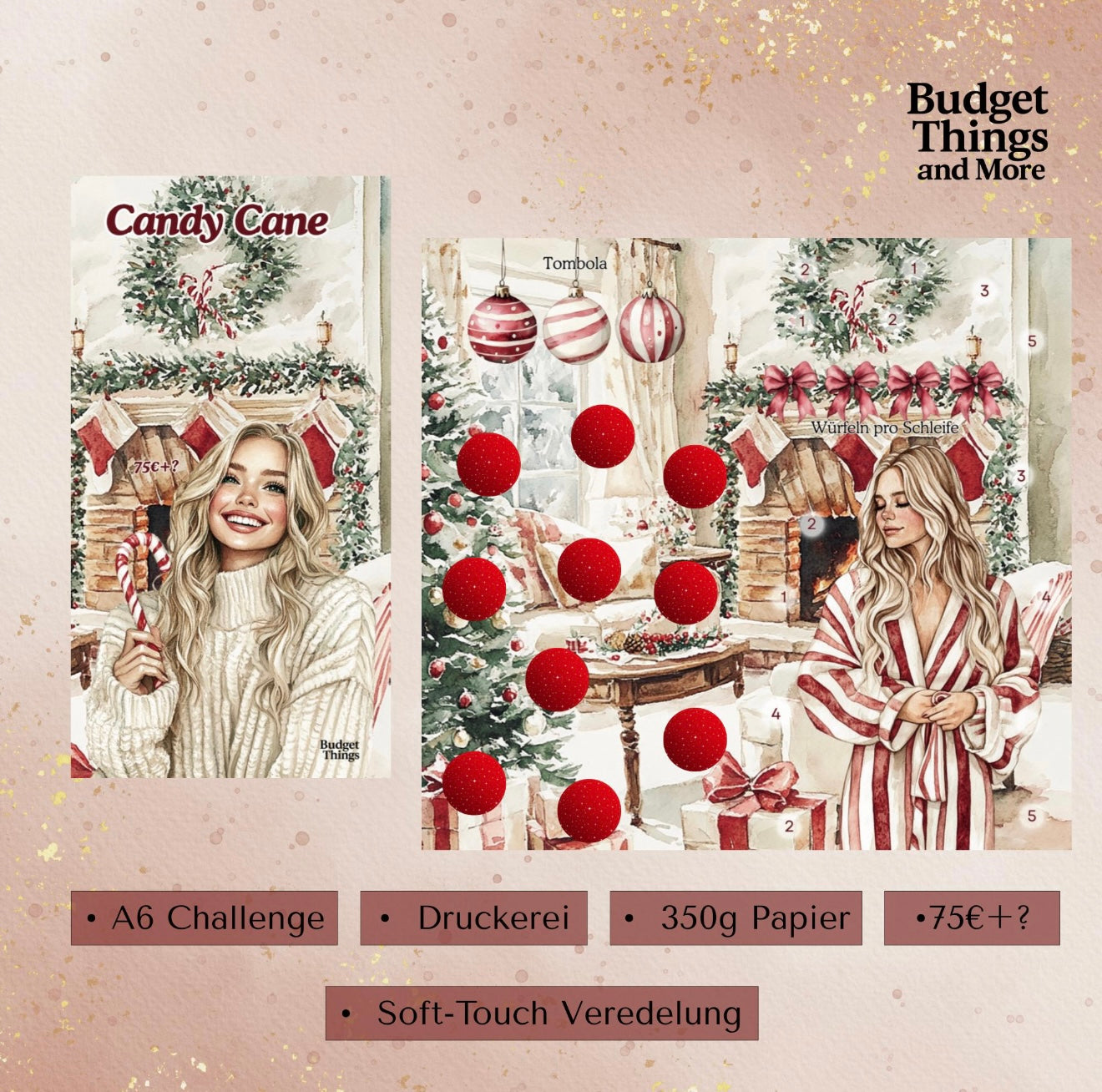 Candy Cane 2er Klappkarte