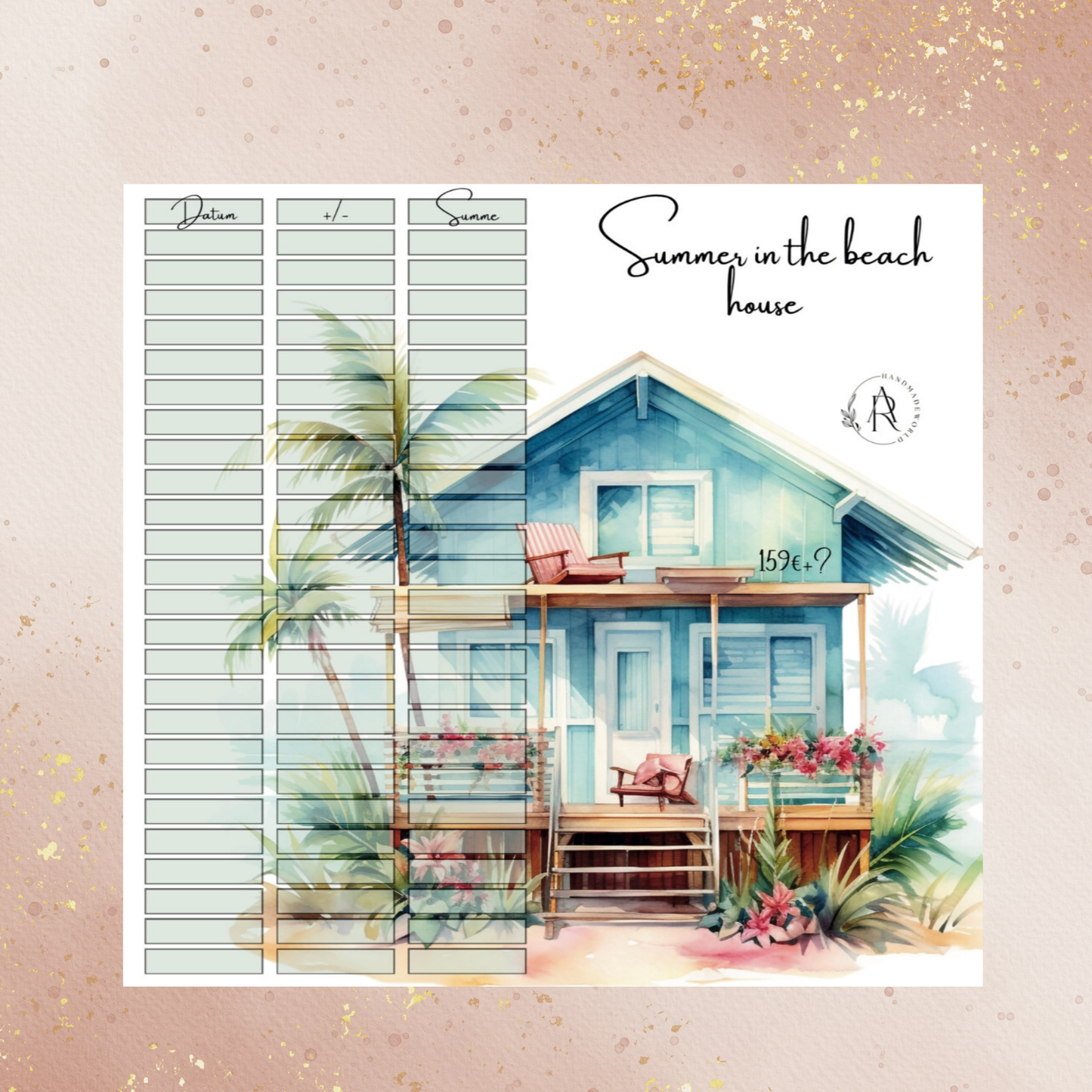 Summer in the Beach House - 2er Klappkarte