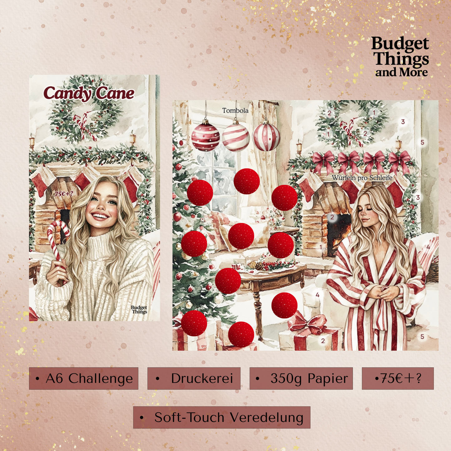 Candy Cane - 2er Klappkarte