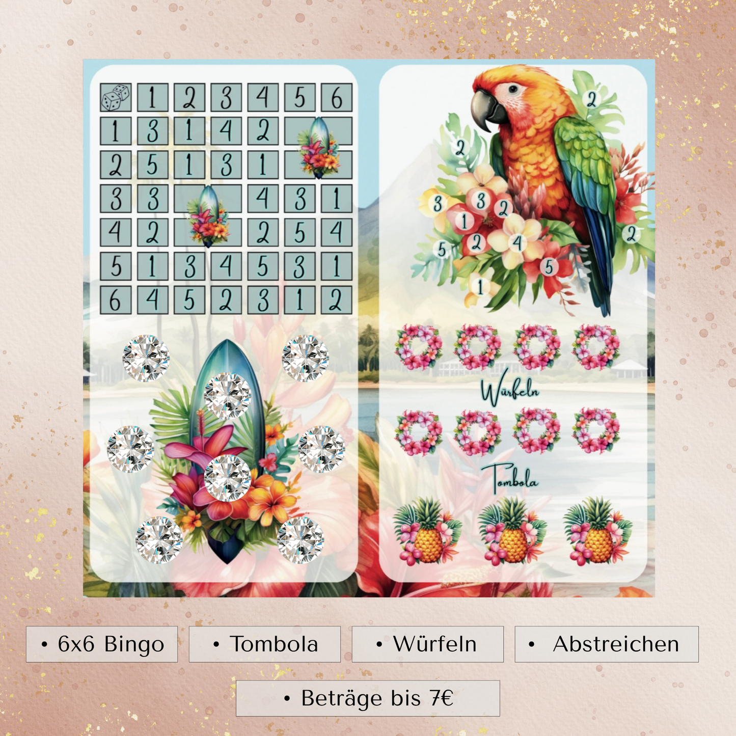 Aloha - 2er Klappkarte