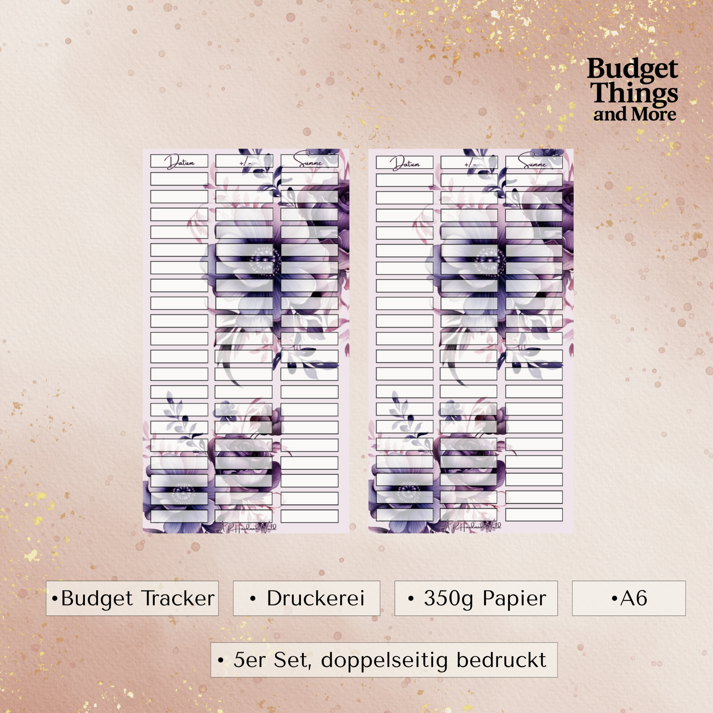 Budget Tracker 5er Set